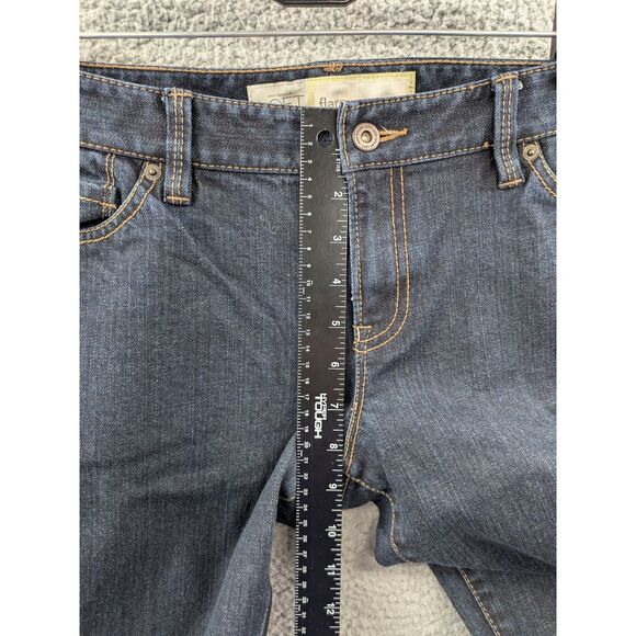 Ann Taylor LOFT Women's size 10 Dark Wash Denim Flare Jeans - Picture 12 of 14